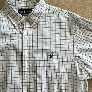 Ralph Lauren Men’s White Grid Classic Fit Dress Shirt: 16 1/2 | 32/33